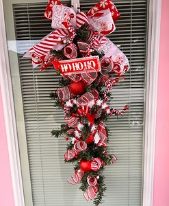 Handmade Santa Christmas Swag - Holiday Door Decor - Etsy