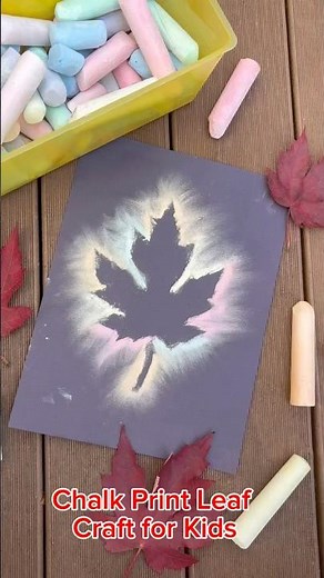 Fall Chalk Print Leaf Craft 🍂🍁🪾