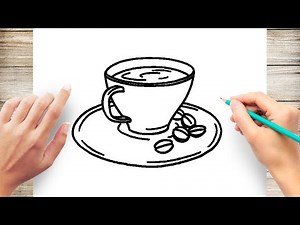 How to Draw Coffee Cup Easy