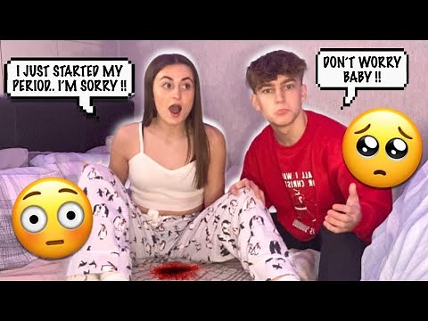 PERIOD PRANK ON MY BOYFRIEND! *CUTE REACTION*