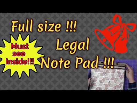 Full size Legal Note Pad with cell phone - Full and detailed tutorial!