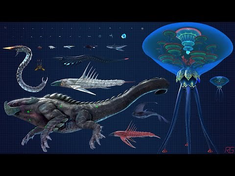 ALL LEVIATHAN & ALL CREATURE SIZE COMPARISON | Subnautica Below Zero