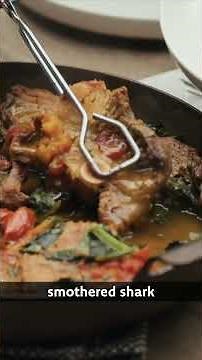 Grilled Shark Steaks and Collard Greens: Edna Lewis-style