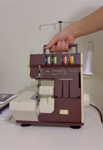 My grandma gave me her old HobbyLock one day and said “i can’t get this to work properly so take it if you want.” It was missing a pin which made it only capable of doing 3 thread serging, the presser foot lever was broken off so it was permanently “down” and the blade was old. I used this as it was for over a year and called around for quotes to fix it but everyone told me $300 which is more than a new machine 😭 My mother in law gave me a new Brother for Christmas and I’m so excited! It’s a li