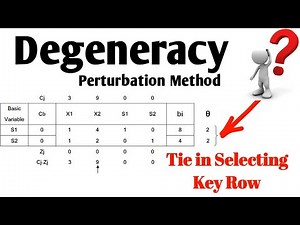 Degeneracy Problem In Simplex Method_Perturbation Method_Tie for Minimum Ratio_All cases in Example.