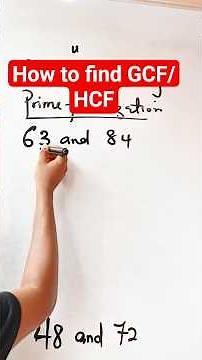 how to find GCF/HCF using prime Factorization explained in detail. #maths #mathshorts #education