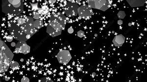 A whirlwind of stars on a transparent background