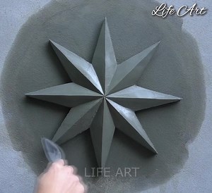 How to make a star with sand cement #lifeart #art