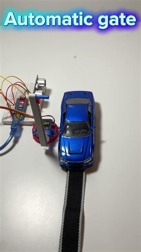 Automatic gate using ultrasonic sensor and servo #arduinoproject