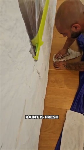 The Spartan Painter on Instagram: "How you should clean your floor against your sand stone wall after using oil based undercoat and to keep the design of the sand stone against the floor. Using Dulux professional quick dry undercoat is really good product to use because its a thin oil and gets absorbed by the sand stone quickly. This helps to keep the full design of the sand stone wall in a colour finish. Using oil allows to penetrate through the sand stone and drys hard inside and outside. This