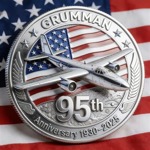 ✈️🇺🇸 Grumman 95th Anniversary ROB Stealth Bomber Coin 1929–2024 Celebrate 95 years of Grumman’s aerospace innovation and the iconic legacy of the ROB Strategic Stealth Bomber! Bold aircraft detailing, deep-relief engravings, and a premium dual-finish shine. Limited edition — secure your commemorative coin before it’s gone! 🔥 | Buzzyloo.