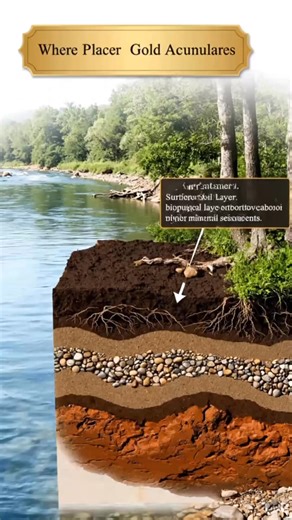 idayir ined on Instagram: "These natural concentration areas are called placer deposits. This cinematic educational video was created using AI to help visualize how placer gold forms in real river systems across the United States. #PlacerGold #GoldProspecting #RiverGold #GoldRushUSA #GeologyExplained #NaturalGold #USAMining #OutdoorEducation #EarthScience"