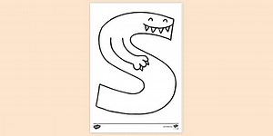 Alphabet Colouring Page 'S'
