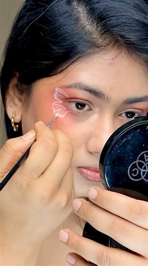 How to make butterfly on eyes 👀 #shorts #shortsfeed