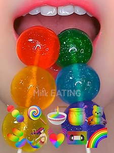 ASMR Rainbow Emoji Mukbang Experience