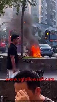 Ebike on fire in Singapore