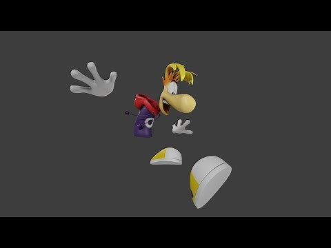 Rayman 3D model made on blender