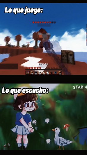 El alegre pato canta en Minecraft Skywars