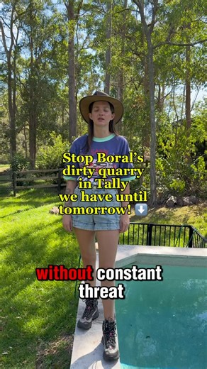 Jessie Reimers on Instagram: "STOP THE QUARRY! 📧 Email: mail@goldcoast.qld.gov.au 📝 Include: COM/2025/101 in the subject line or first paragraph 🗓 Submissions close: Monday, 9 February 2026 The City of Gold Coast must say NO to Boral and protect this beautiful land, animals and our health! Example of what to say in your submission I object to this quarry because it puts health, safety, and community at risk. Fine dust — including silica — doesn’t stay behind fences. It travels. It worsens ast
