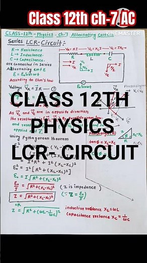 Inductance|Series LCR Circuit||AC|12th Physics|2024 ‪@PCMWITHADSIR‬
