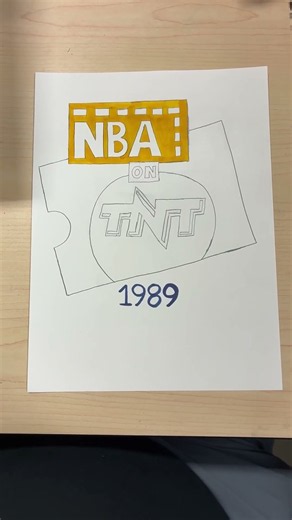 NBA on TNT 1989 Logo with Markers Part 1
