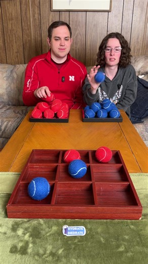 Favorite Drink? 🥤 Ball Toss Tic-Tac-Toe! #boardgames #gamenight #couple #fun
