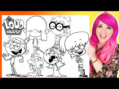 Coloring The Loud House Family Coloring Pages | Lincoln, Lily, Lucy, Lola, Lynn & Lisa Coloring