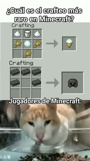 crafteos raros en Minecraft #minecraft #humor #memes #shorts