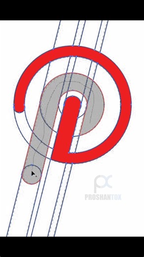 P Logo Design in illustrator #proshantox #logodesign #drawing #graphicdesign #minimalstyle #logo