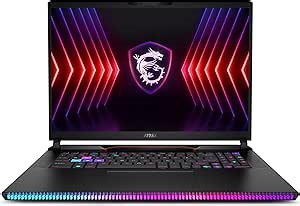 msi Raider GE78HX 17” 240Hz QHD+ Gaming Laptop: Intel Core i9-14900HX, NVIDIA Geforce RTX 4090, 64GB DDR5, 2TB NVMe SSD, Thunderbolt 4, Cooler Boost 5, Win 11 Home: Black 14VIG-600US