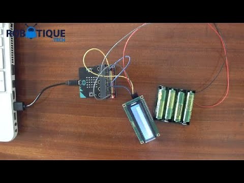 Display text on 1602A LCD I2C display with Micro:bit