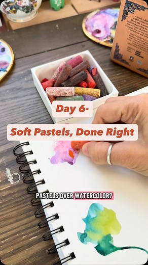 Soft pastels are magic over watercolor. You can smudge them for glow, use them for dry texture, or brush with water for a dreamy melt. Perfect for abstract mark-making and mixed media layers. So underrated and beginner-friendly. #abstractwatercolor #softpastels #markmaking #mixedmediaart #watercolorlayers | Bindidesaiart