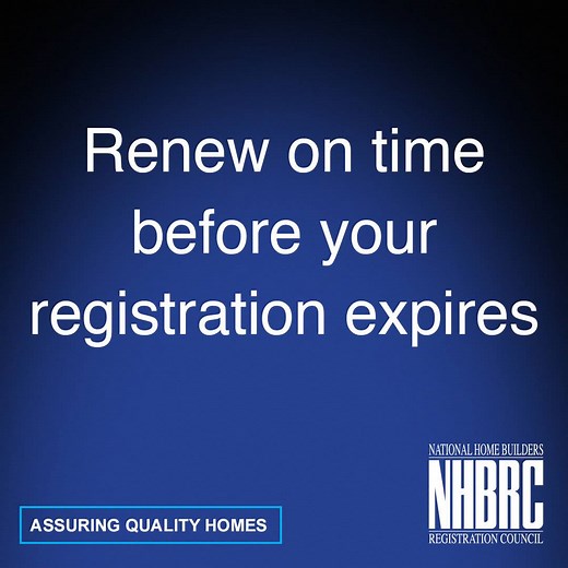 As an NHBRC registered builder, you need to renew your membership annually, you can do so by downloading the renewal form and submitting it via our online services. To download the form, click here: https://bit.ly/3bTSyD5. #BuildToLast | National Home Builders Registration Council