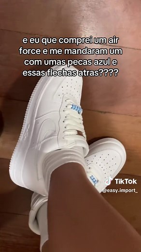 Reclamação sobre Nike Air Force com peças erradas
