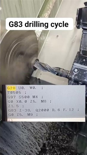 cnc machine job drill g83 #cnc #cncmachining #tools #drill #drill ##viral #cncrouter #cncsoftware