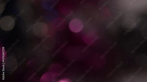 plan fixe effet de bulles de bokeh artistique qui apparaissent de temps à autres scintillement, fondu au noir, idée de transition artistique