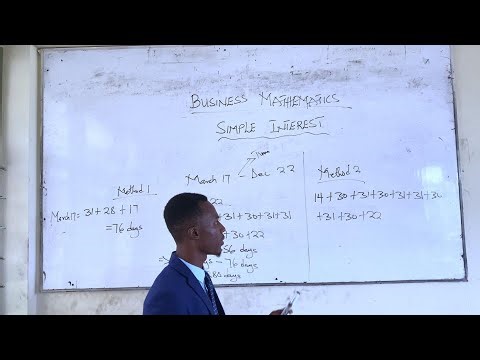 BUSINESS MATHEMATICS - SIMPLE INTEREST (Calculating exact and ordinary simple interest, and time)