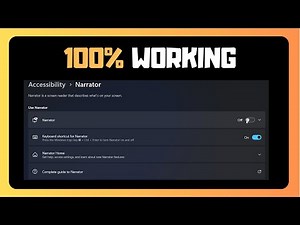 EASY WAYS On How Turn On Or Disable Narrator In Windows Or Computer