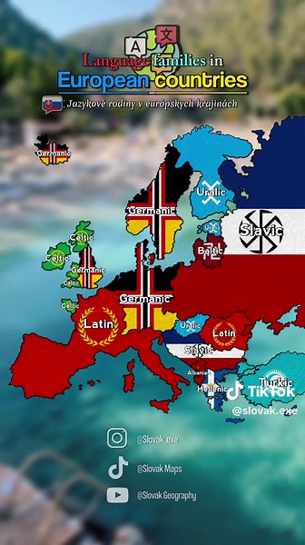 Language families in European countries 🏴󠁧󠁢󠁥󠁮󠁧󠁿🇩🇪 #CapCut #geography #geographymap #europe #map #europemap #xbycza #countries #mappers #language #familiar #group #european #slavic #germanic #uralic #latin #portugalcountrybali #slovakmaps #slovakexe #slovakmapper #fy #fyp #foryou