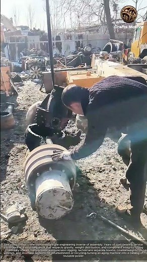 Mind-Blowing Heavy Machinery Parts Salvage & Repair: Massive Crane Dismantling Process