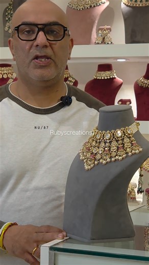 𝐑𝐮𝐛𝐲'𝐬 𝐂𝐫𝐞𝐚𝐭𝐢𝐨𝐧𝐬 on Instagram: "This exquisite INDRANI bridal necklace set is crafted in mixed metal alloy with rich gold plating, adorned with uncut CZ silver foil polki and green epoxy accents. Finished with delicate off-white pearls for that timeless bridal glow.. 🔥🔥🔥 Visit our store 'Rubys creations 'at sector 17c chandigarh INDIA. OR Shop at www.rubyscreation.com. Product name is indrani polki set . Dm / WhatsApp+919815993988 for prices and orders . Shipping worldwide . #mo