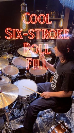 Cool Six-stroke Roll Fill🥁 Drum Lesson 648 #drumlesson #drums #shorts