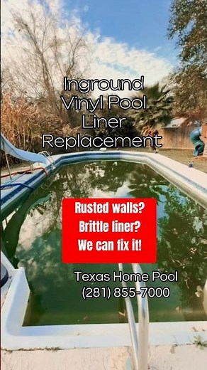 Vinyl pool liner replacement and restoration project #pool #poolrepair #ingroundpool
