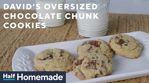 75K views · 337 reactions | A winner on game day  & a winner in your valentine's heart!  No matter the occasion, David Venable QVC's Oversized Chocolate Chunk Cookies just may take the reins for the best chocolate chunk cookie recipe!  P.S. You can find more recipes like this from David's NEWEST cookbook, "Half Homemade, Fully Delicious," here: https://qvc.co/HHfullydeliciousFB | QVC | Facebook