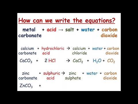 Reactions between Metal Carbonates and Acids