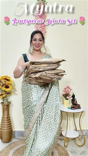 🥰 Myntra Partywear Kurta Set Haul 🥰Myntra Kurta Set Haul #myntra #kurtaset #trending #shorts #reels