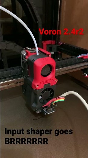 Voron 2.4r2 input shaper adxl345. #3dprinting #fdm #voron #inputshaper #brrrr #calibration #shorts