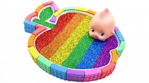 27K views · 710 reactions | Learning colors and bathes apple-shaped slime for children, children's songs | Slime & Kinetic Sand | Facebook