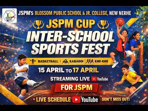 LIVE 🔴 Blossom Public School Sports Fest | JSPM Cup 2026 | 15 April