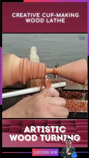 Creative cup making wood lathe #woodlathe #woodturning #machine #wood #handmadeart #woodworking